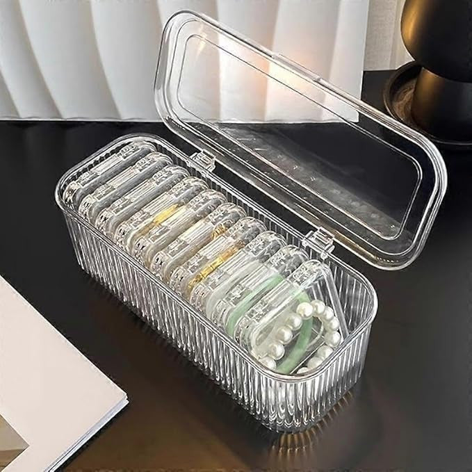 Acrylic Jewelry Organizer Box Set, 10pcs Portable Storage Boxes With Anti-Oxidation
