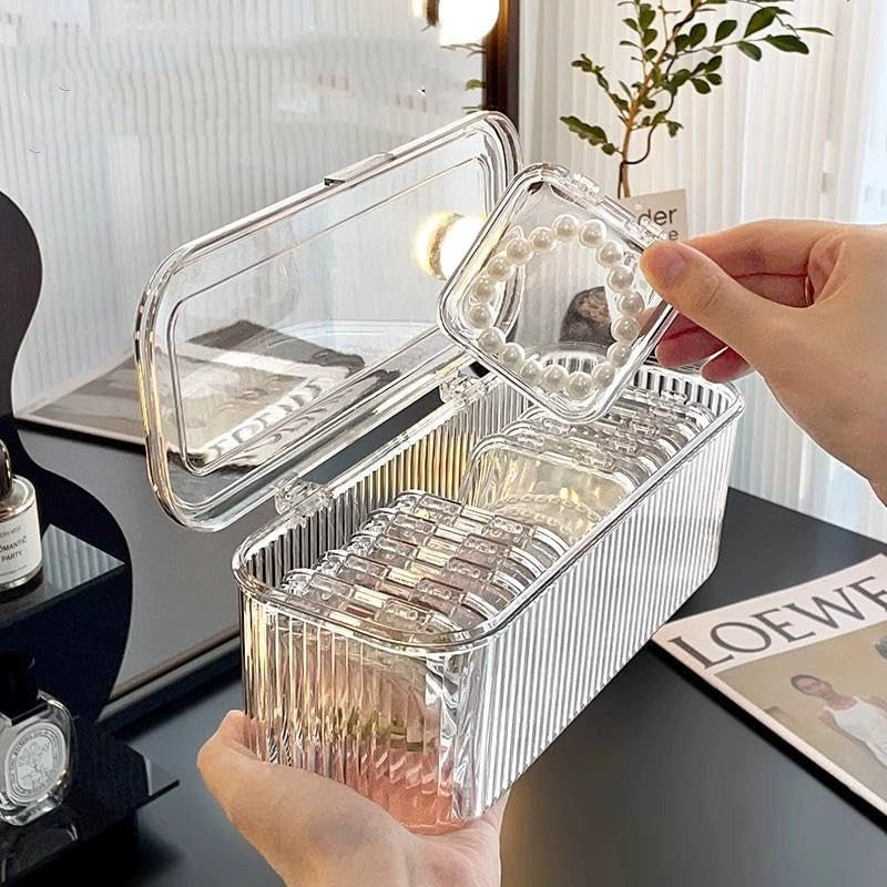 Acrylic Jewelry Organizer Box Set, 10pcs Portable Storage Boxes With Anti-Oxidation