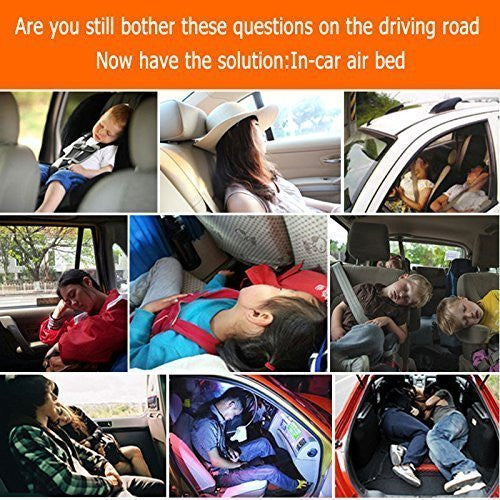 Inflatable Car Bed Mattress with Two Air Pillows