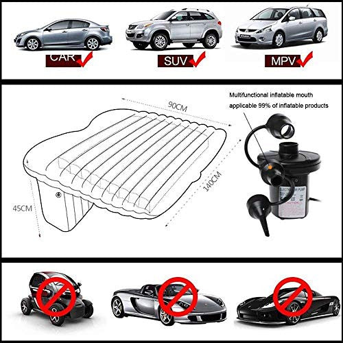 Inflatable Car Bed Mattress with Two Air Pillows