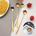 Golden Spoons Set for Kitchen, Dessert House, Cafe Or Bar (Set of 4 PCS Gold)
