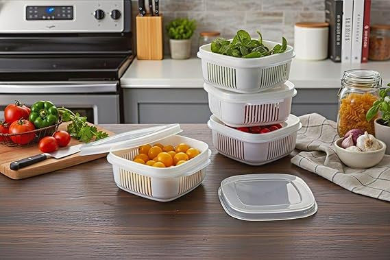 Kitchen Storage Containers Set of 4 for Food Storage