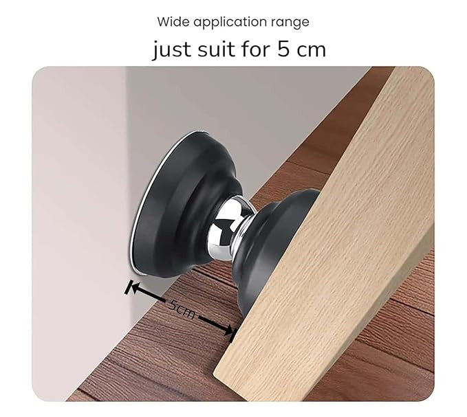 Magnetic Door Stopper Heavy Duty Wall & Floor Mount, No Drill Silicone Door Holder with Strong Magnetic Catch, 5 cm Door Gap Support