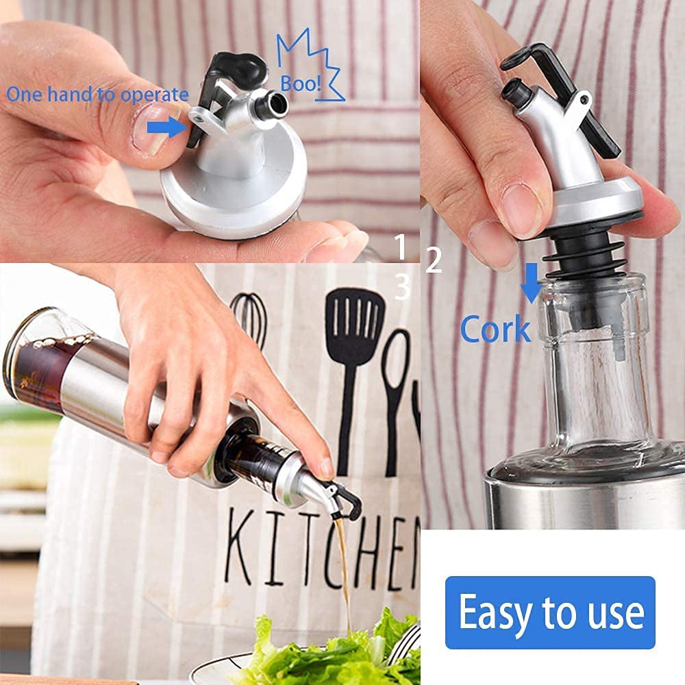 Oil Bottle Cap Dispenser Nozzle Stopper Pourer Leak-Proof Oil Bottle