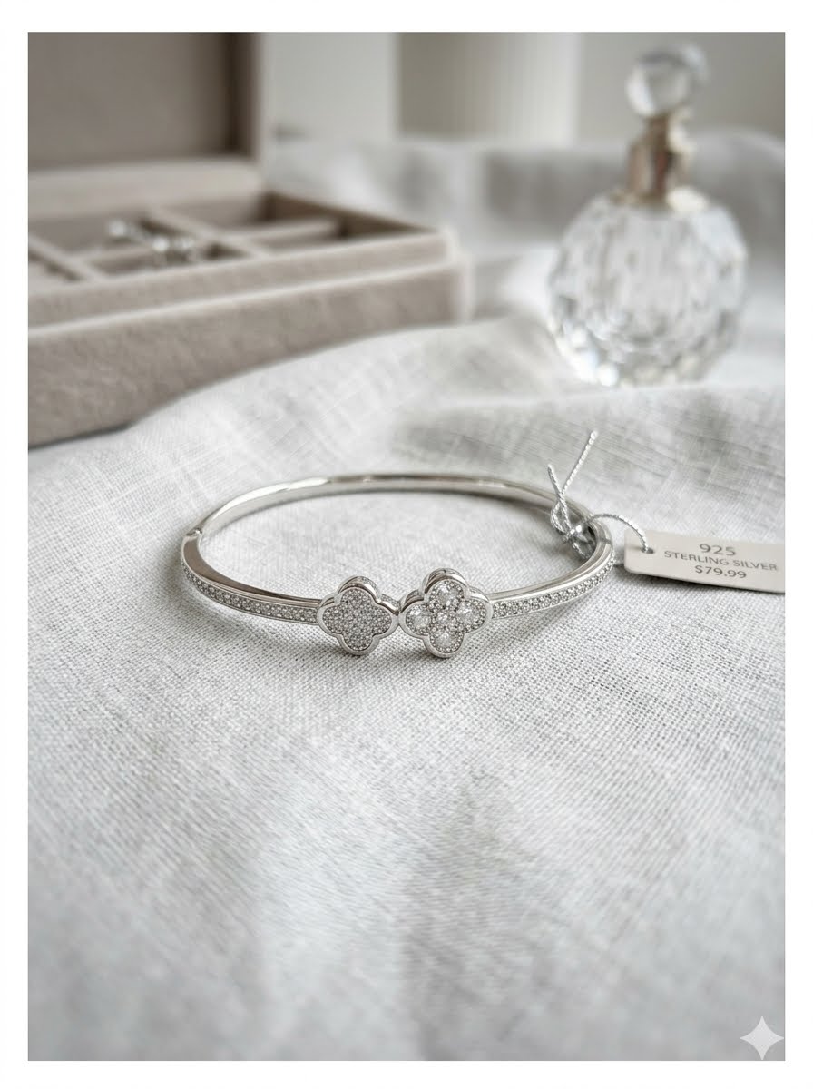 Twin Clover Crystal Kada
