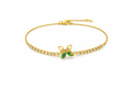 Rotating Pendant Bracelet – Gold Flower Charm Bracelet for Women | Newbuy
