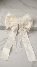 Pearl Lace Bow Hair Clip