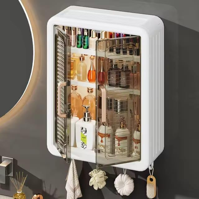 Wall-Mounted Kitchen/Bathroom Storage Cabinet | Space Saving Kitchen Organizer Shelf