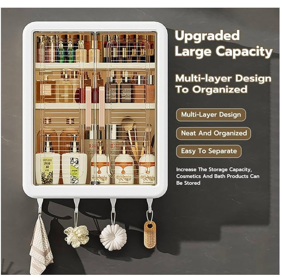 Wall-Mounted Kitchen/Bathroom Storage Cabinet | Space Saving Kitchen Organizer Shelf